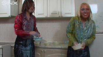 Dressed Up Chicks Chuck Paint On Each Other Screencap 17 on www.sinx.com