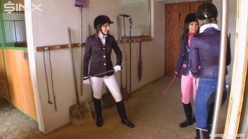 Muddy Catfight Leaves Stable Girls Wet And Messy Screencap 3 on www.sinx.com