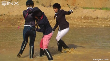Muddy Catfight Leaves Stable Girls Wet And Messy Screencap 30 on www.sinx.com
