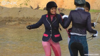 Muddy Catfight Leaves Stable Girls Wet And Messy Screencap 31 on www.sinx.com