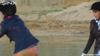 Muddy Catfight Leaves Stable Girls Wet And Messy Screencap 39 on www.sinx.com