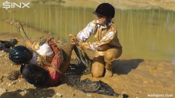 Muddy Catfight Leaves Stable Girls Wet And Messy Screencap 61 on www.sinx.com