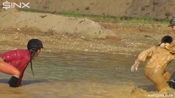 Muddy Catfight Leaves Stable Girls Wet And Messy Screencap 71 on www.sinx.com