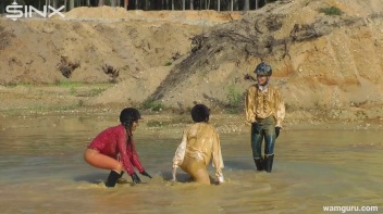 Muddy Catfight Leaves Stable Girls Wet And Messy Screencap 72 on www.sinx.com