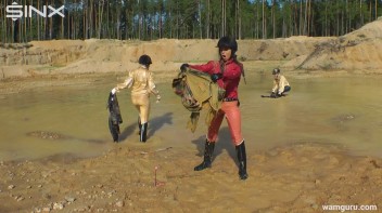 Muddy Catfight Leaves Stable Girls Wet And Messy Screencap 78 on www.sinx.com