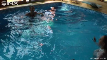 Twins Enjoy A Fully Clothed Splash In The Pool Screencap 56 on www.sinx.com