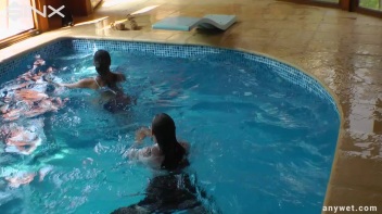 Twins Enjoy A Fully Clothed Splash In The Pool Screencap 69 on www.sinx.com