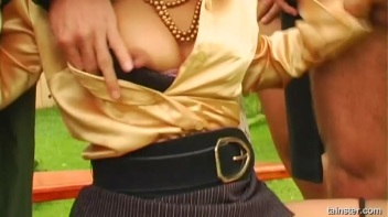 Freaky Flashers Gangbang Brunette Babe Screencap 42 on www.sinx.com