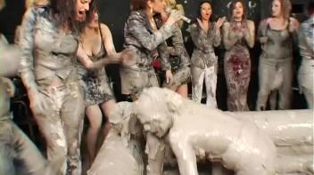 Two Dozen Babes Cheer On The Mud Fight Screencap 84 on www.sinx.com