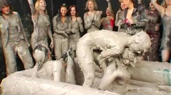 Two Dozen Babes Cheer On The Mud Fight Screencap 96 on www.sinx.com