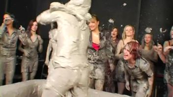 Two Dozen Babes Cheer On The Mud Fight Screencap 97 on www.sinx.com