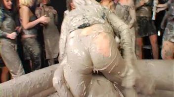 Two Dozen Babes Cheer On The Mud Fight Screencap 13 on www.sinx.com