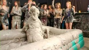 Two Dozen Babes Cheer On The Mud Fight Screencap 29 on www.sinx.com