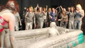 Two Dozen Babes Cheer On The Mud Fight Screencap 52 on www.sinx.com