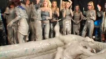 Two Dozen Babes Cheer On The Mud Fight Screencap 68 on www.sinx.com