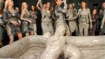 Two Dozen Babes Cheer On The Mud Fight Screencap 77 on www.sinx.com