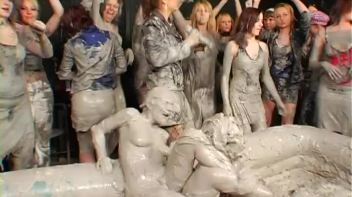 Two Dozen Babes Cheer On The Mud Fight Screencap 79 on www.sinx.com