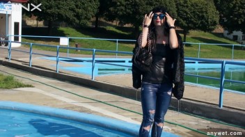 Raven Haired Hottie Soaks Herself At Waterpark Screencap 68 on www.sinx.com