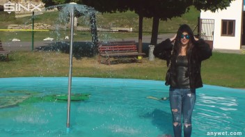 Raven Haired Hottie Soaks Herself At Waterpark Screencap 9 on www.sinx.com