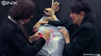 Bratty Schoolgirls Tie Up Their Teacher For WAM Fun - Cam 2 Screencap 92 on www.sinx.com