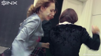 Bratty Schoolgirls Tie Up Their Teacher For WAM Fun - Cam 2 Screencap 122 on www.sinx.com
