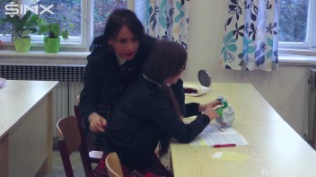 Bratty Schoolgirls Tie Up Their Teacher For WAM Fun - Cam 2 Screencap 38 on www.sinx.com