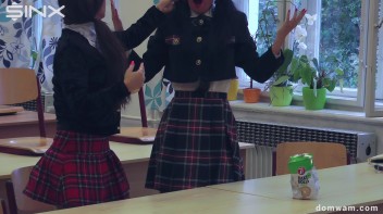 Bratty Schoolgirls Tie Up Their Teacher For WAM Fun - Cam 2 Screencap 45 on www.sinx.com
