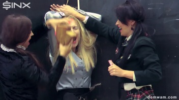 Bratty Schoolgirls Tie Up Their Teacher For WAM Fun - Cam 2 Screencap 81 on www.sinx.com