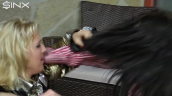 Gorgeous Girls Get Feisty In Clothes Ripping Catfight Screencap 17 on www.sinx.com