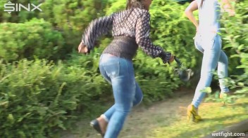 Three wild girls in pool cat fight Screencap 2 on www.sinx.com