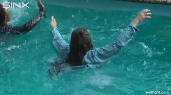 Three wild girls in pool cat fight Screencap 22 on www.sinx.com