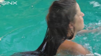 Three wild girls in pool cat fight Screencap 32 on www.sinx.com