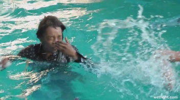 Three wild girls in pool cat fight Screencap 44 on www.sinx.com