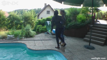 Three wild girls in pool cat fight Screencap 52 on www.sinx.com