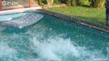 Three wild girls in pool cat fight Screencap 58 on www.sinx.com