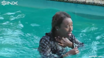 Three wild girls in pool cat fight Screencap 64 on www.sinx.com