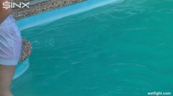 Three wild girls in pool cat fight Screencap 74 on www.sinx.com