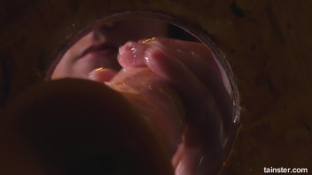 Gloryhole Leaves Red Haired Hunny Covered In Goo Screencap 13 on www.sinx.com