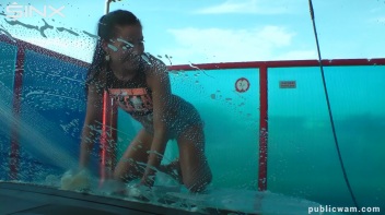 Playful Twins Get Drenched While Washing Car Screencap 19 on www.sinx.com