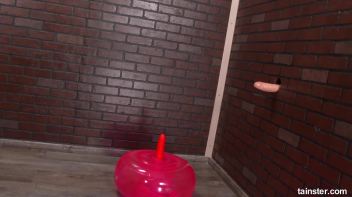 Getting slimy while banging a dildo chair Screencap 1 on www.sinx.com