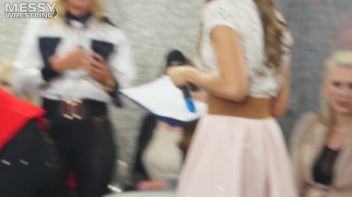 Messy Wrestling: Putting Those Short Skirts To Work In A Slippy Sloppin' Clothes Offin' Battle! Screencap 62 on www.sinx.com