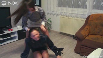 Lingerie Clad Cuties Heated Female Wrestling - Cam 2 Screencap 9 on www.sinx.com