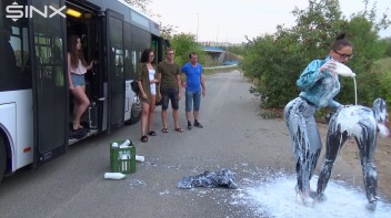 Bitchy Europeans Get Drenched In Milk Outside Screencap 20 on www.sinx.com