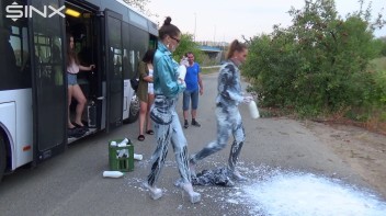 Bitchy Europeans Get Drenched In Milk Outside Screencap 21 on www.sinx.com