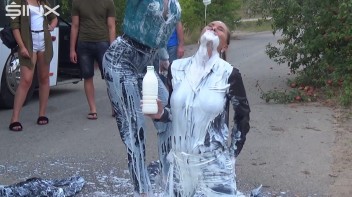 Bitchy Europeans Get Drenched In Milk Outside Screencap 24 on www.sinx.com