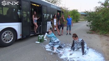 Bitchy Europeans Get Drenched In Milk Outside Screencap 28 on www.sinx.com
