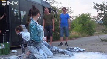 Bitchy Europeans Get Drenched In Milk Outside Screencap 31 on www.sinx.com
