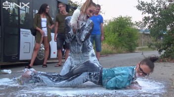 Bitchy Europeans Get Drenched In Milk Outside Screencap 34 on www.sinx.com