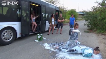 Bitchy Europeans Get Drenched In Milk Outside Screencap 36 on www.sinx.com