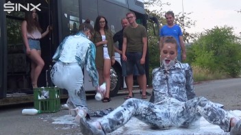 Bitchy Europeans Get Drenched In Milk Outside Screencap 39 on www.sinx.com